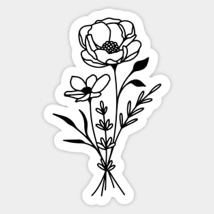 Minimal flowers Sticker